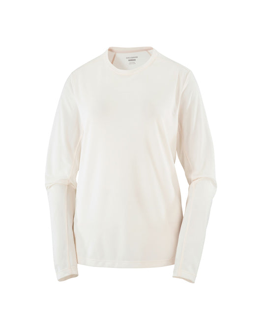 Salomon Women's SHAKEout Core Long Sleeve Tee - Whisper White