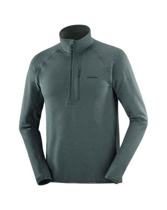 Salomon Men's Essential Lightwarm 1/2 Zip -Green Gables