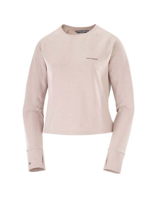 Salomon Women's Essential Lightwarm Crew - Ethereal