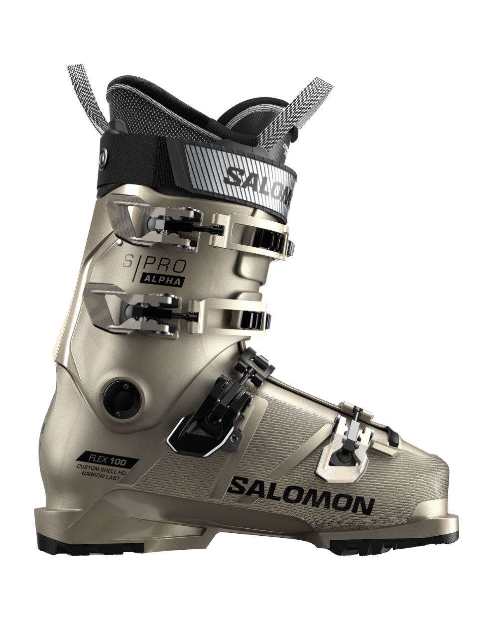 Salomon S/Pro Alpha 100 Women's Ski Boots - Light Bronze Metal + Black