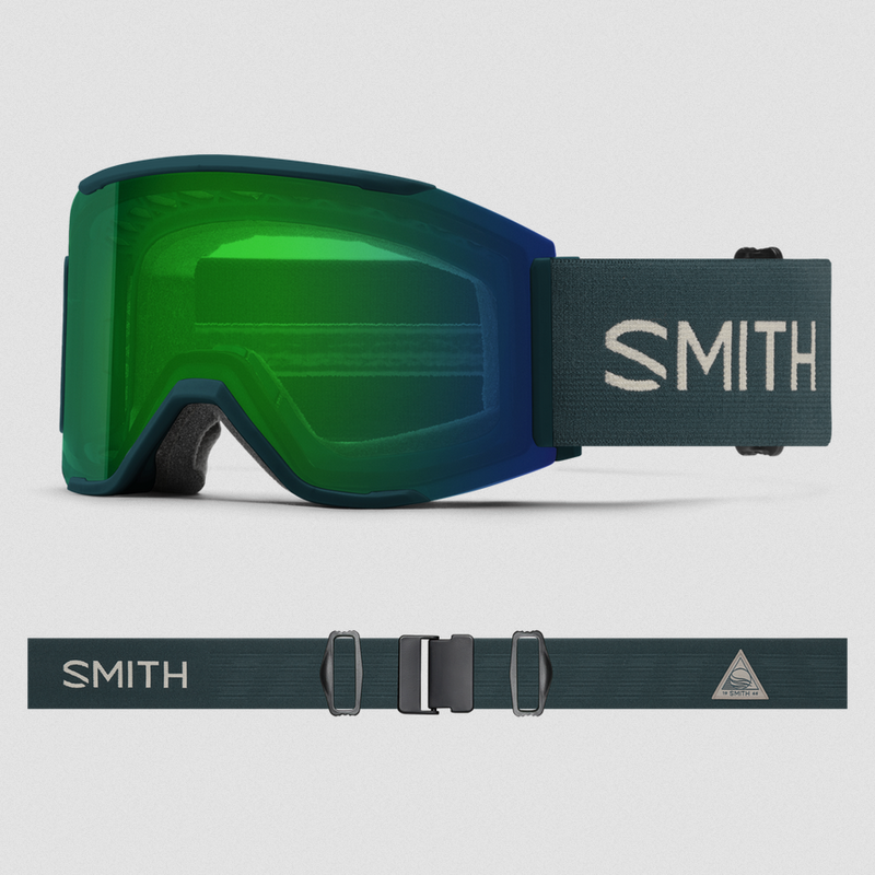 Smith Squad MAG Ski Goggles - Pacific Flow/CPE Green Mirror