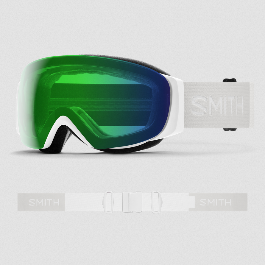 Smith I/O MAG S Ski Goggles - White Vapor/CPE Green Mirror