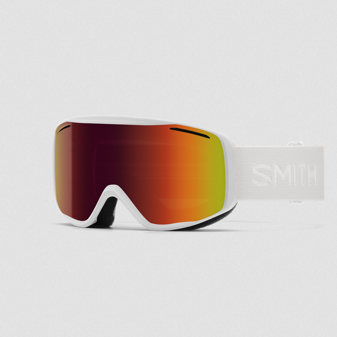 Smith Rally Ski Goggles - White + Red Sol-X Mirror
