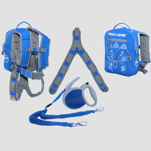 MDXONE Backpack Ski Harness + Leash - Blue