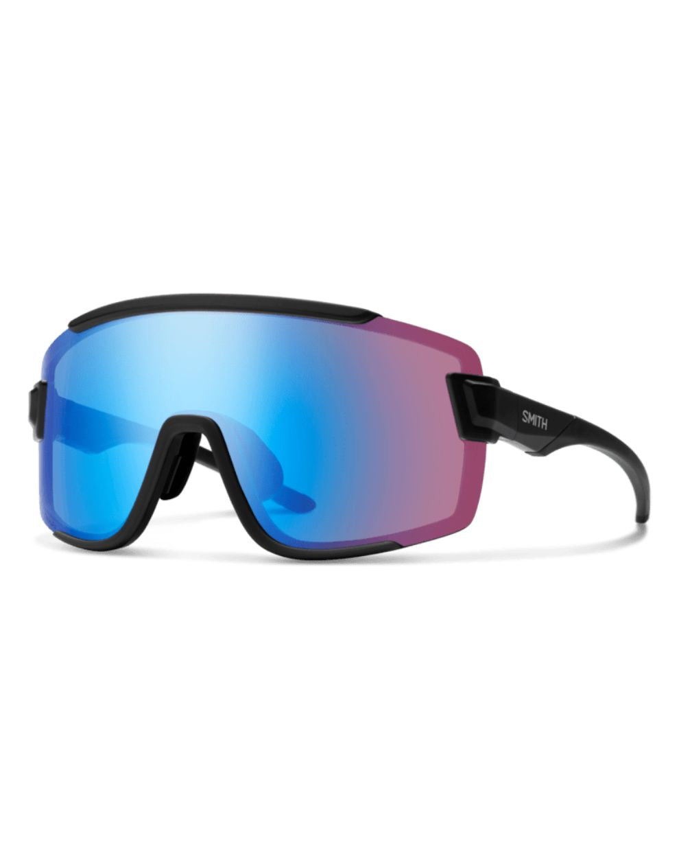 Smith  Wildcat Sunglasses - Matte Black + ChromaPop Low Light Rose Blue Mirror Lens