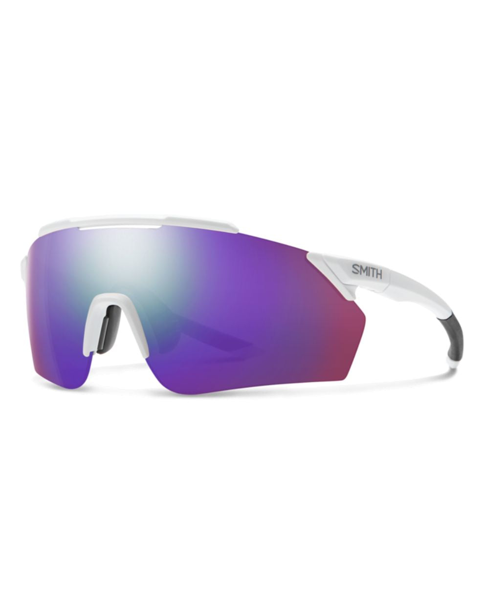 Smith Ruckus Sunglasses - Matte White + ChromaPop Violet Mirror Lens