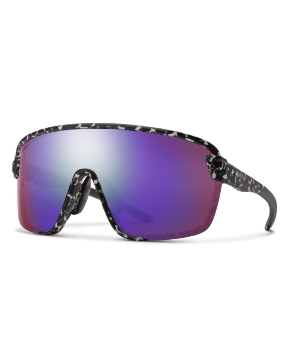 Smith Bobcat Sunglasses - Matte Black Marble + ChromaPop Violet Mirror Lens