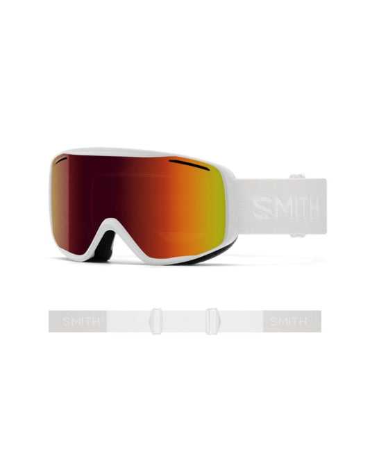 Smith Rally Ski Goggle - White + Red Sol-X Mirror Lens