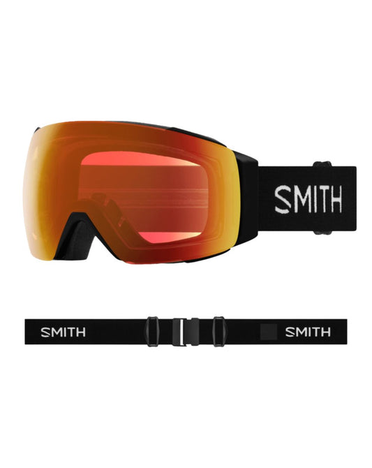 Smith IO Mag Ski Goggles - Black + Chromapop Everyday Red Mirror Lens