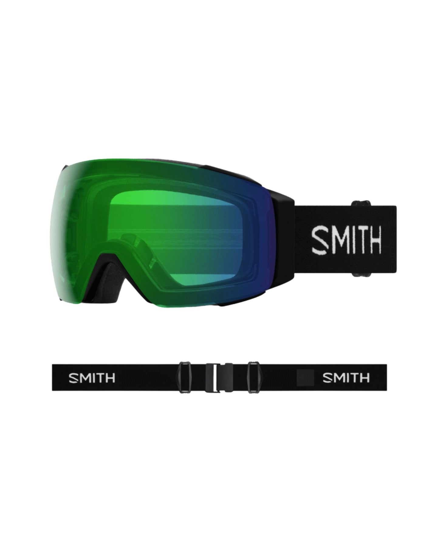 Smith IO Mag Ski Goggles - Black + ChromaPop Everyday Green Mirror Lens