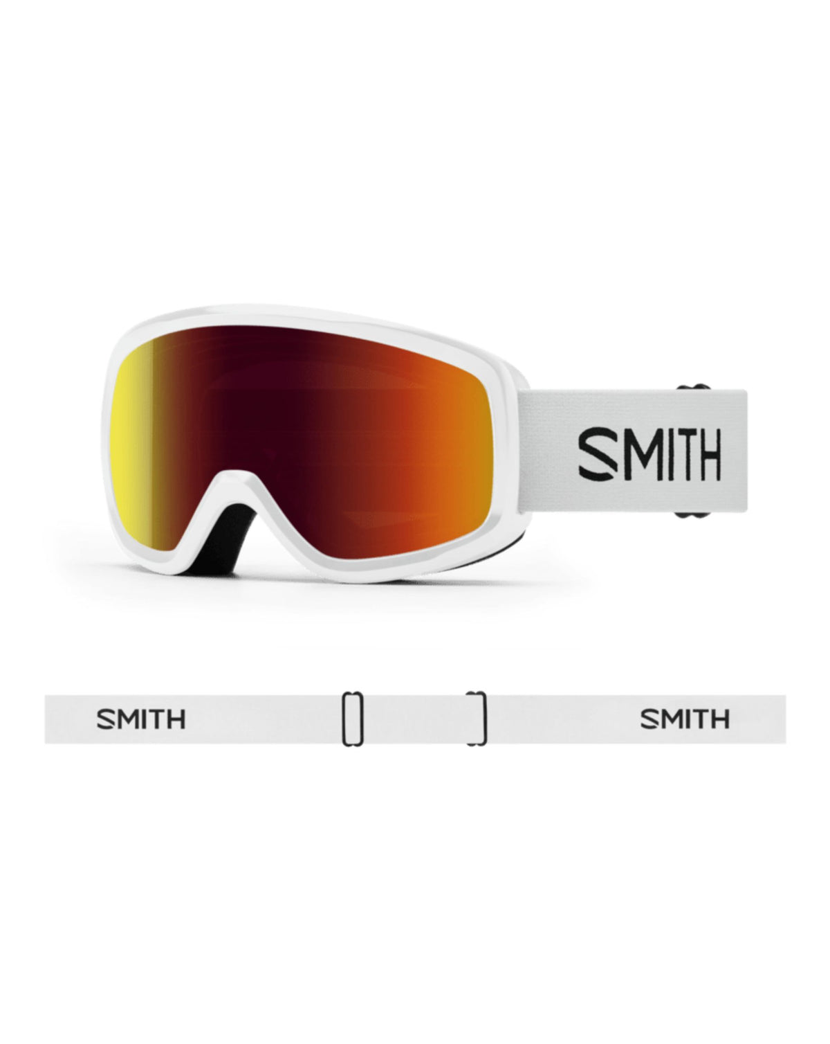 Smith Snowday Junior Ski Goggles - White 2324 RED SLX M
