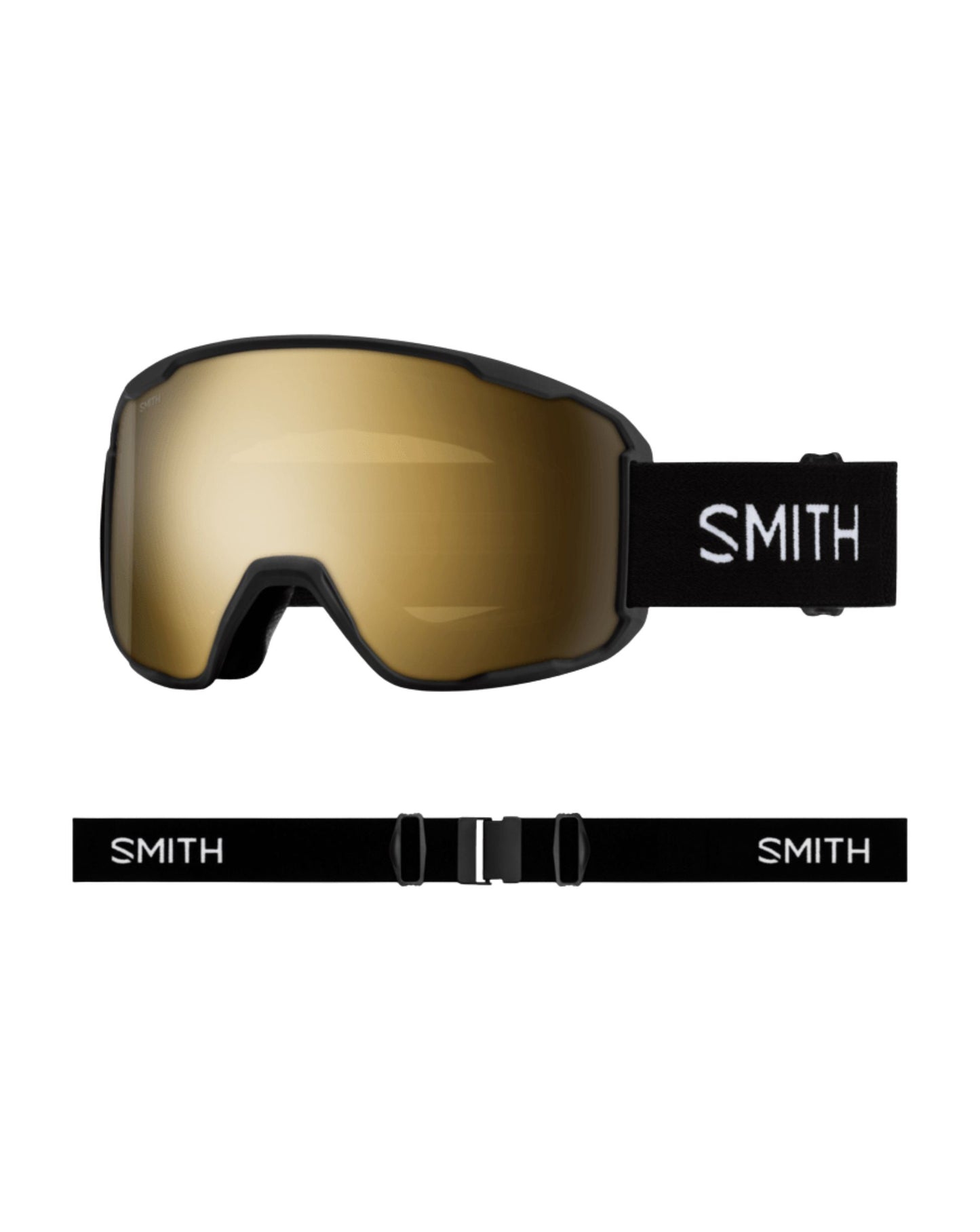 Smith Preview Ski Goggles - Black ChromaPop Sun Black Gold Mirror