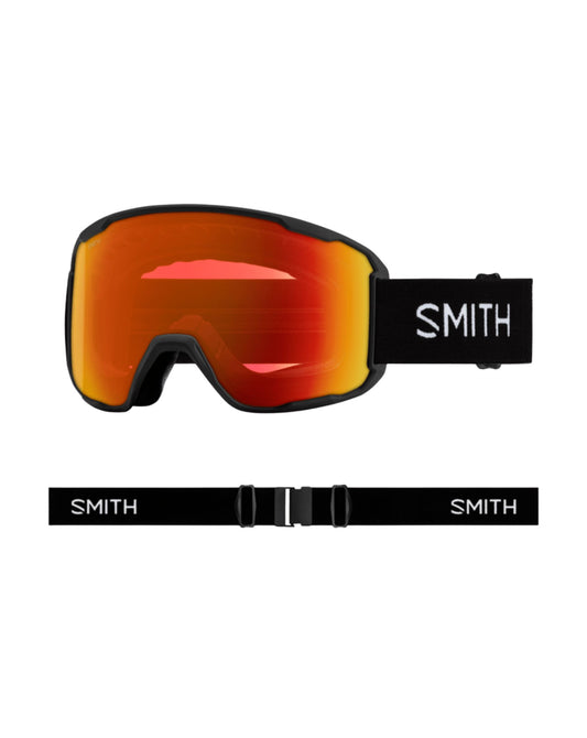 Smith Preview Ski Goggles - Black + ChromaPop Everyday Red Mirror Lens