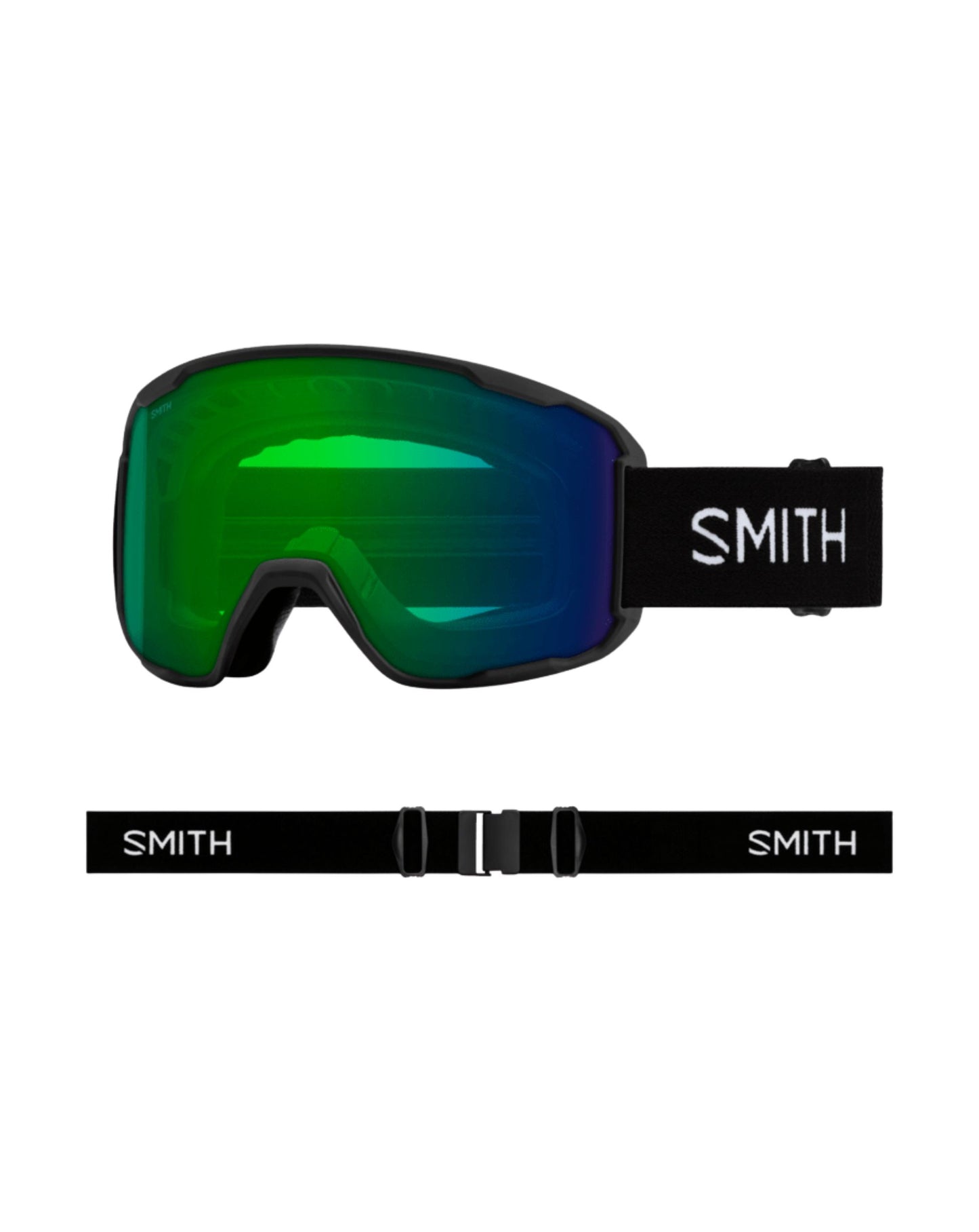Smith Preview Ski Goggles - Black + ChromaPop Everyday Green Mirror Lens
