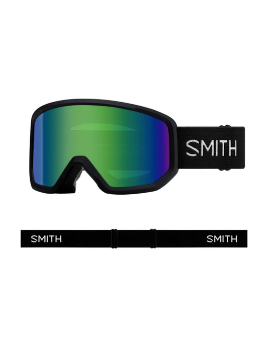 Smith Transfer Ski Goggles - Black + Green Sol-X Mirror lens