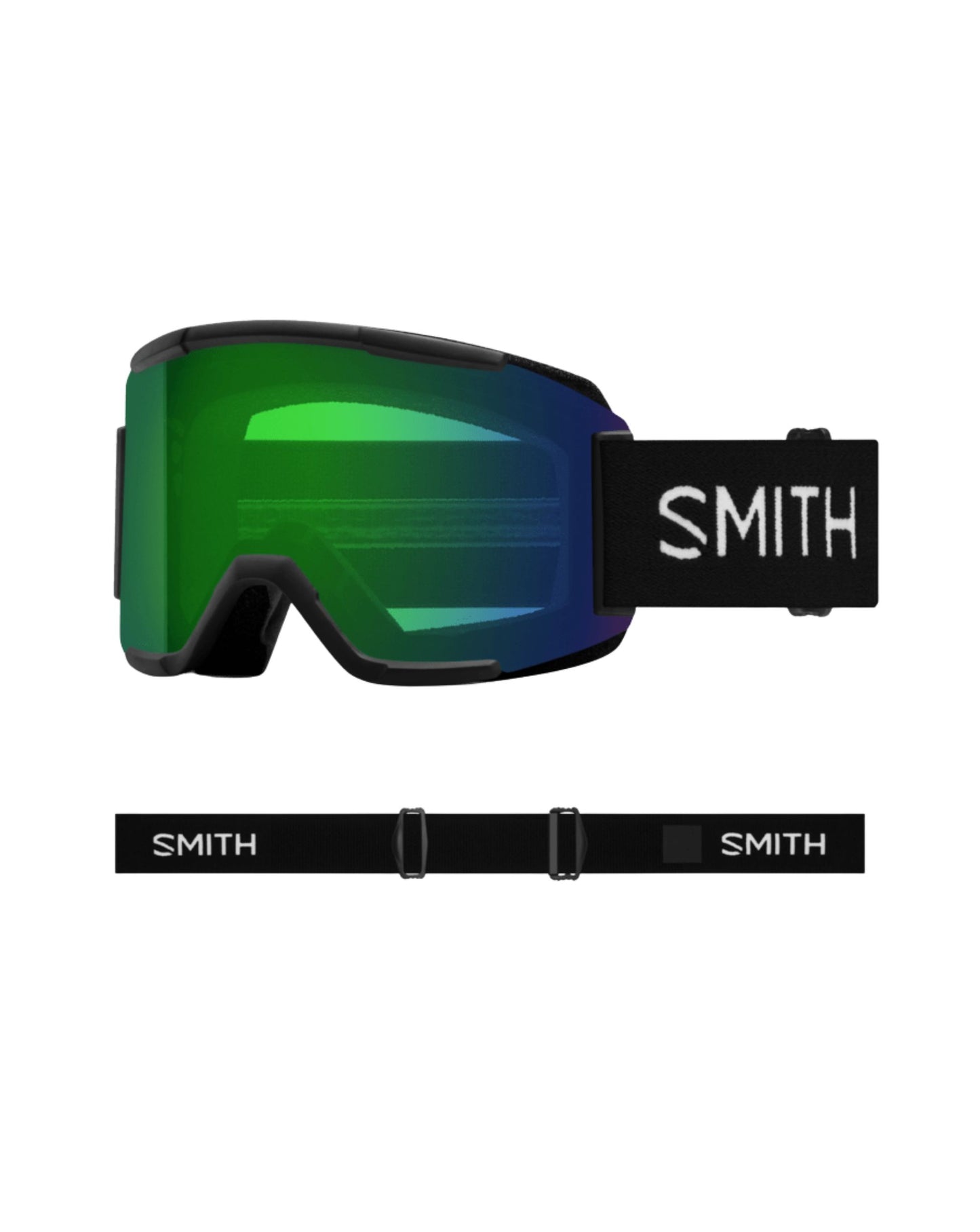 Smith Squad Ski Goggles - Black + ChromaPop Everyday Green Mirror Lens