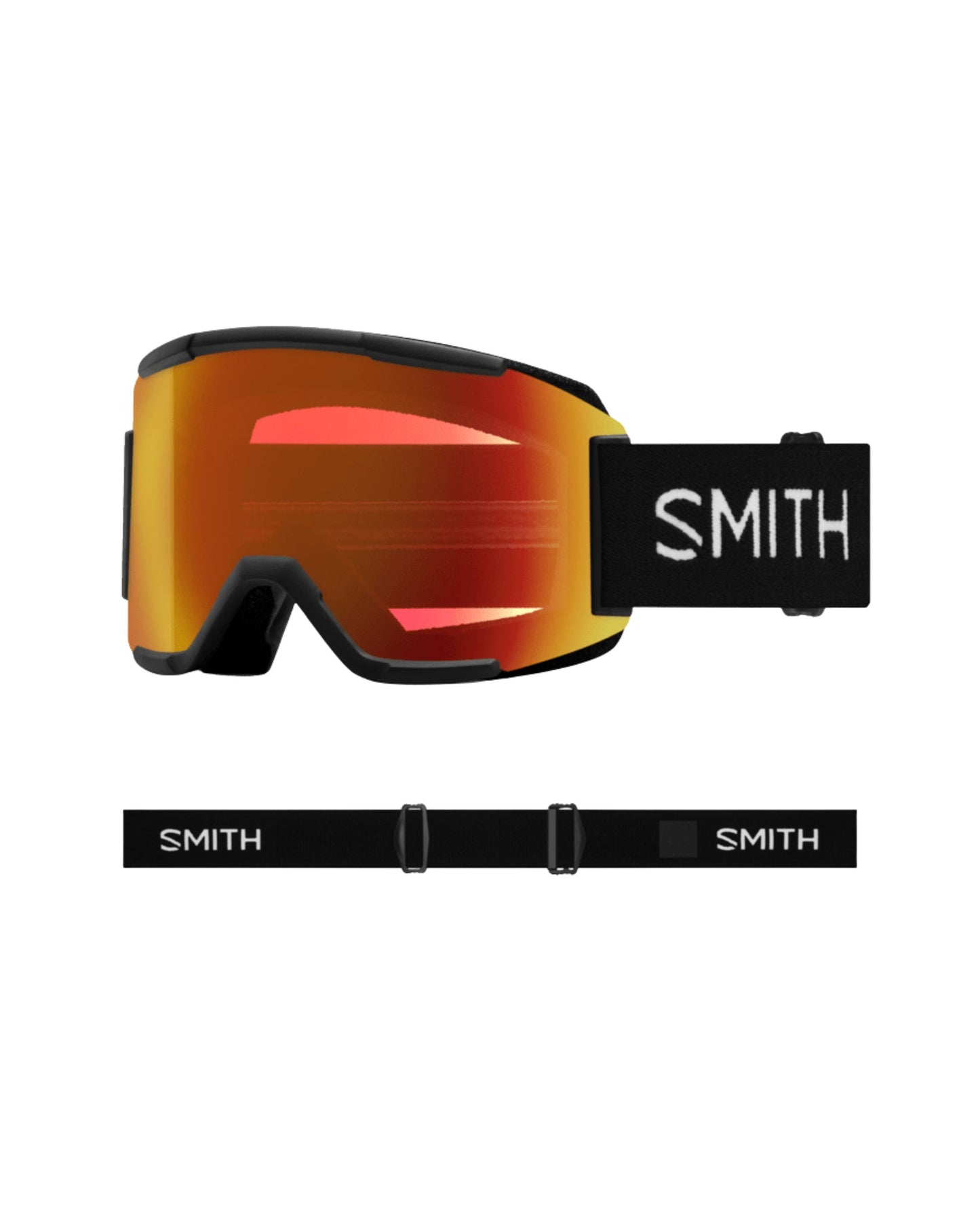 Smith Squad Ski Goggles - Black + ChromaPop Everyday Red Mirror Lens
