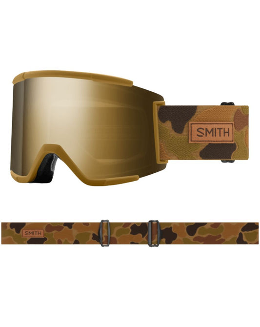 Smith Squad XL Ski Goggles - Coyote Pow Hunter + ChromaPop Sun Black Gold Mirror Lens