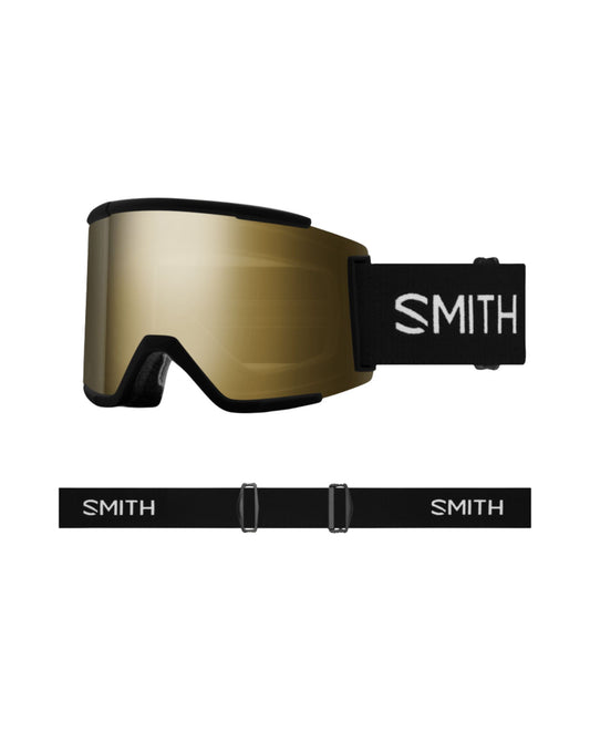 Smith Squad XL Ski Goggles - Black + ChromaPop Sun Black Gold Mirror Lens