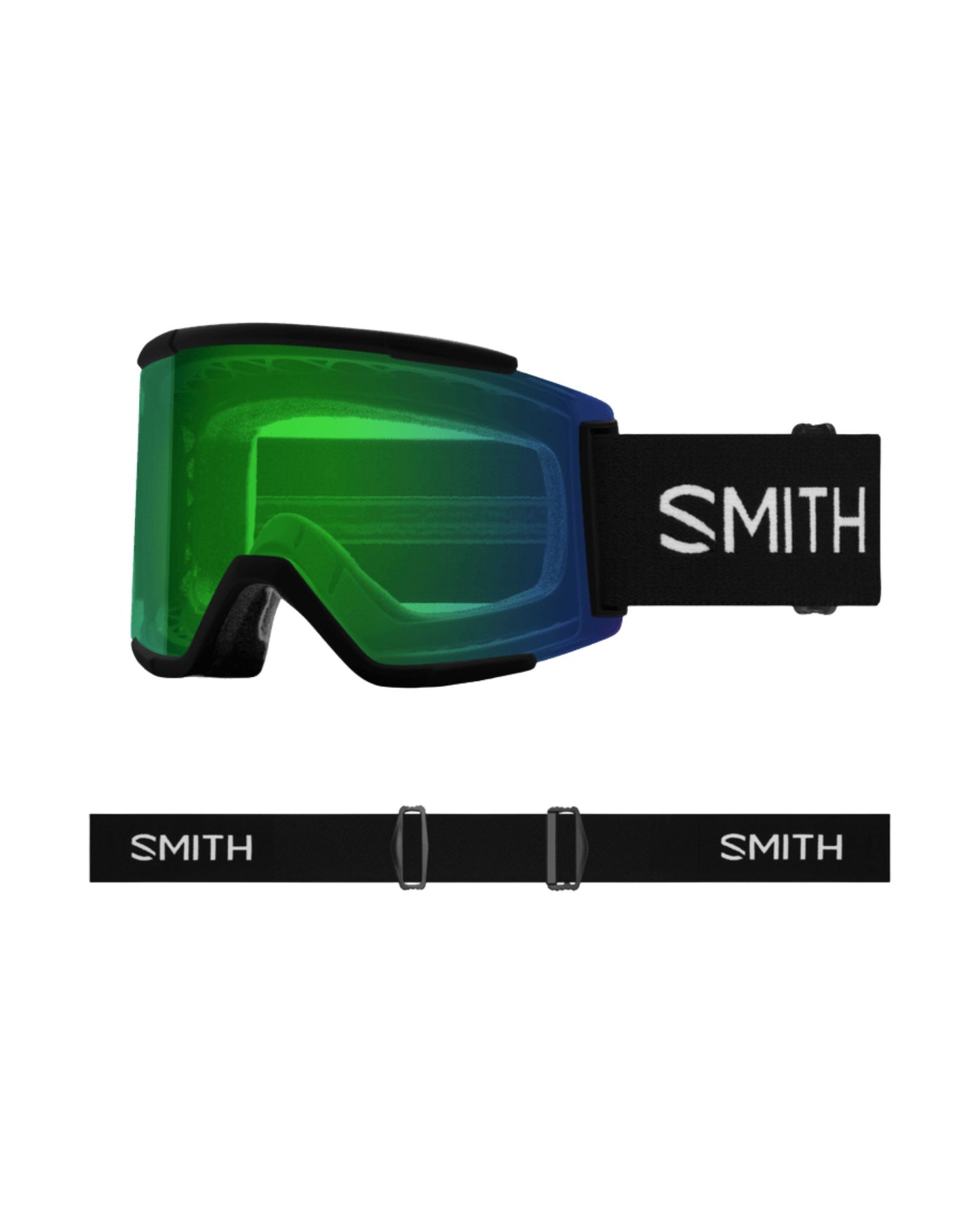 Smith Squad XL Ski Goggles - Black + ChromaPop Everyday Green Mirror Lens