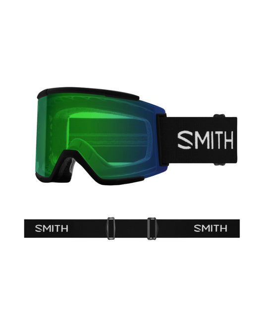 Smith Squad XL Ski Goggles - Black + ChromaPop Everyday Green Mirror Lens