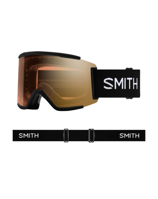 Smith Squad XL Ski Goggles - Black + ChromaPop Pro Photochromic Gold Mirror