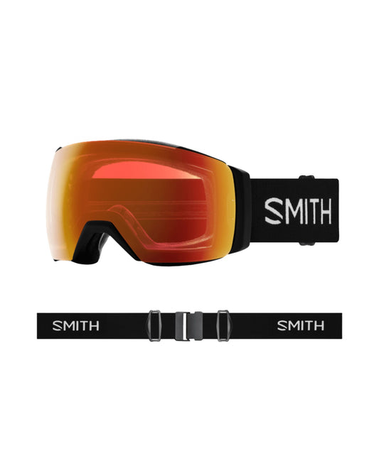 Smith IO Mag XL Ski Goggles - Black + ChromaPop Everyday Red Mirror Lens