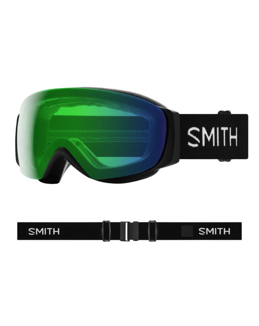 Smith IO Mag S Ski Goggles - Black + ChromaPop Everyday Green Mirror Lens