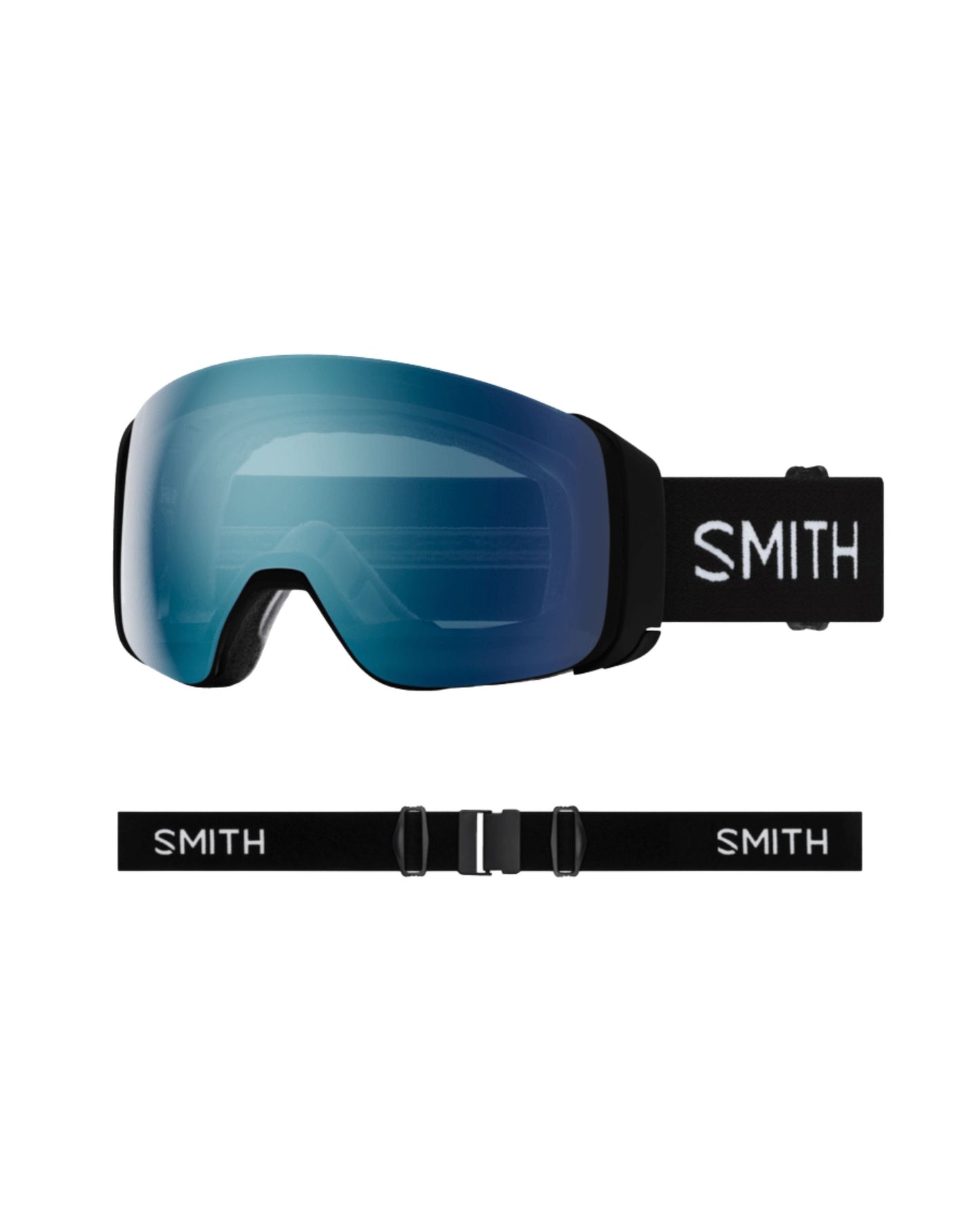 Smith 4D Mag Ski Goggle - Black + ChromaPop Everyday Blue Mirror