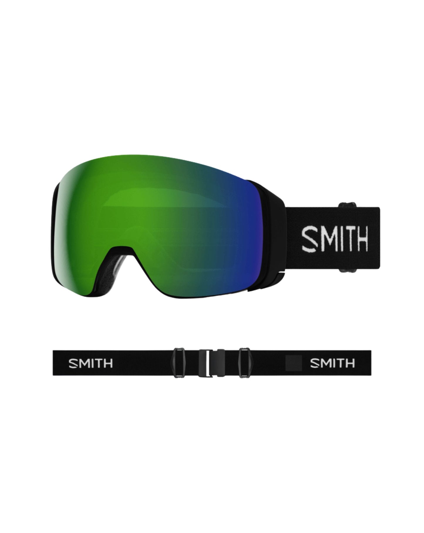Smith 4D Mag Ski Goggles - Black + ChromaPop Sun Green Mirror Lens