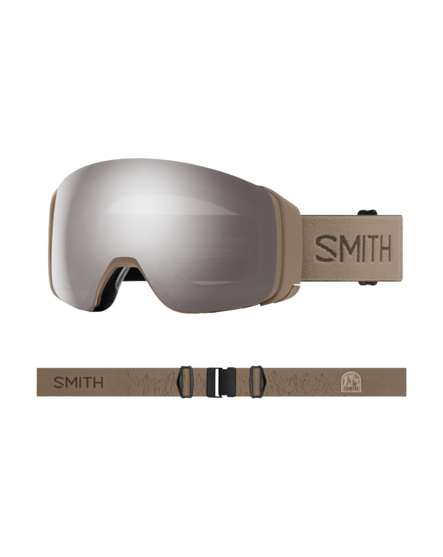 Smith 4D MAG Ski Goggles - Bandit + ChromaPop Sun Platinum Mirror