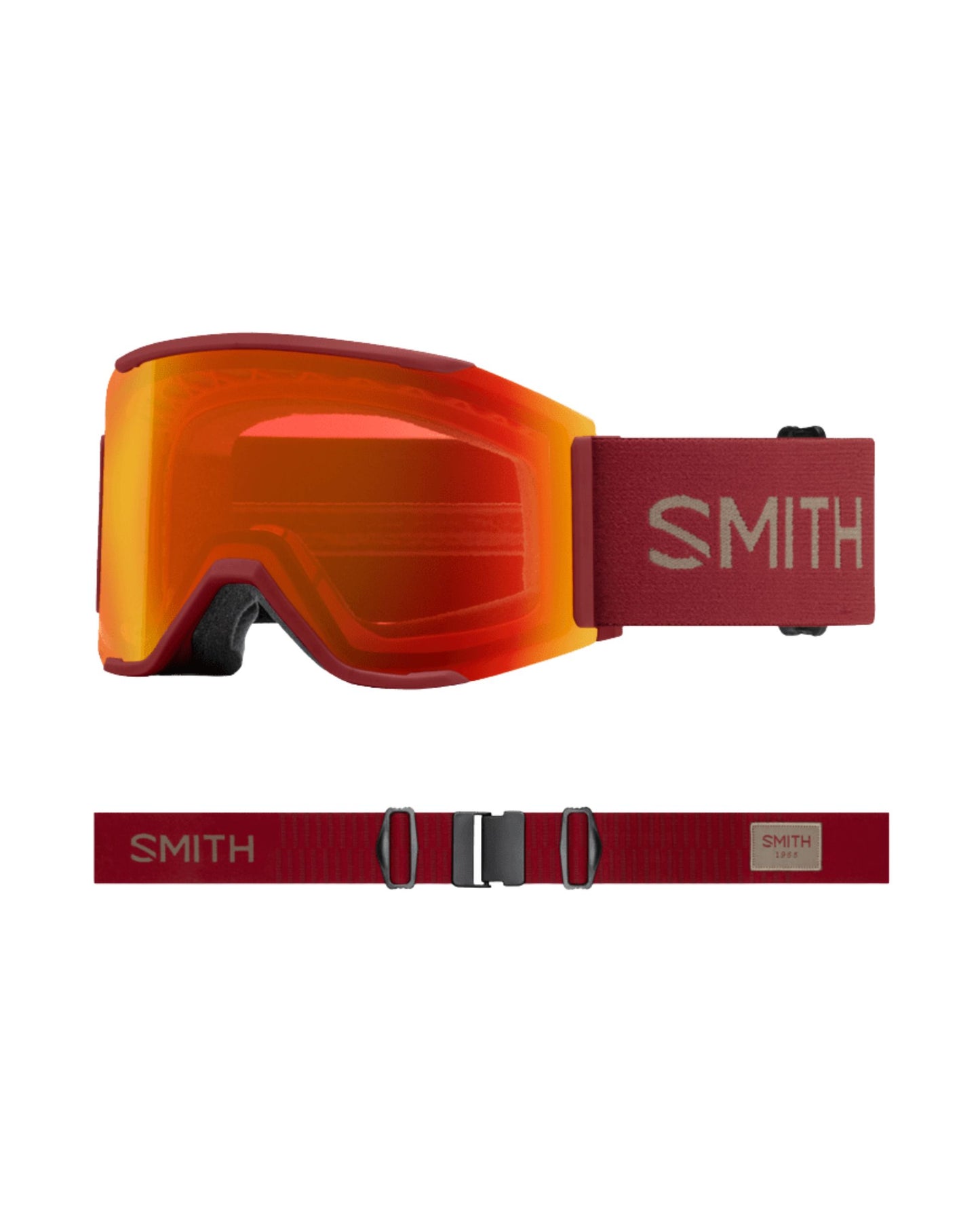 Smith SQUAD MAG Ski Goggles - Ironwood + ChromaPop Everyday Red Mirror Lens