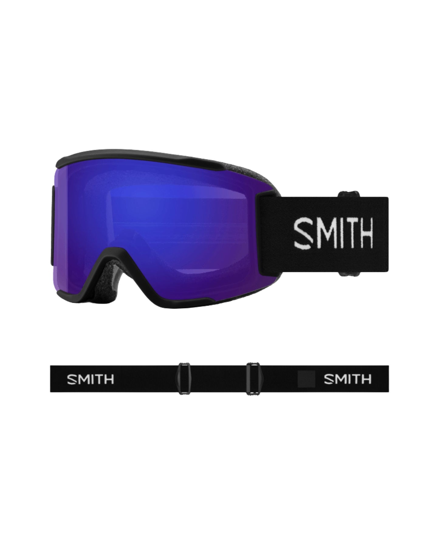 Smith Squad S Ski Goggles - Black + ChromaPop Everyday Violet Mirror Lens
