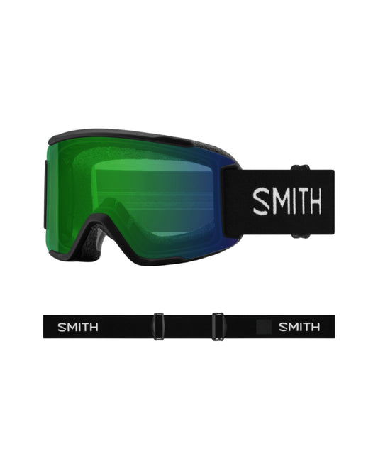 Smith Squad S Ski Goggles - Black + ChromaPop Everyday Green Mirror Lens