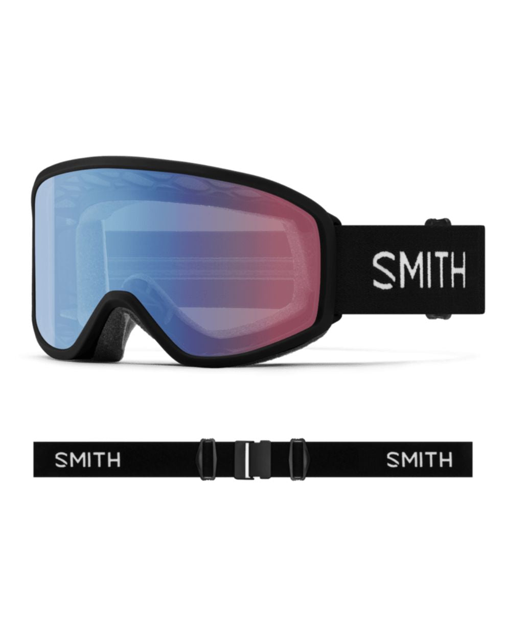 Smith Reason OTG Ski Goggle - Black + Blue Sensor Mirror Lens