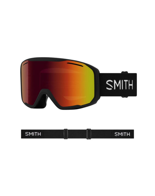 Smith Blazer Ski Goggle - Black + Red Sol-X Mirror Lens