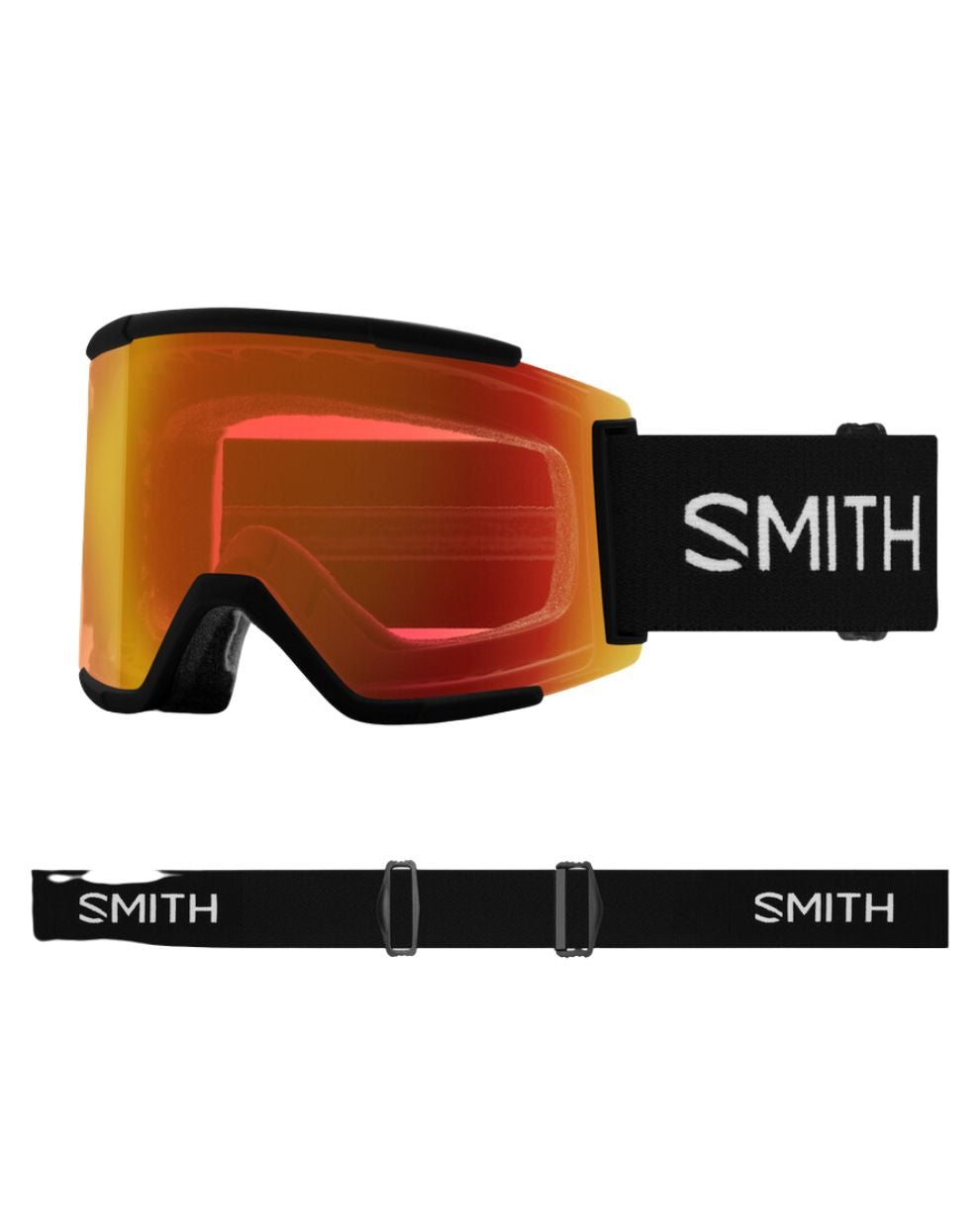 Smith Squad XL Ski Goggles - Black + ChromaPop Everyday Red MirrorLens