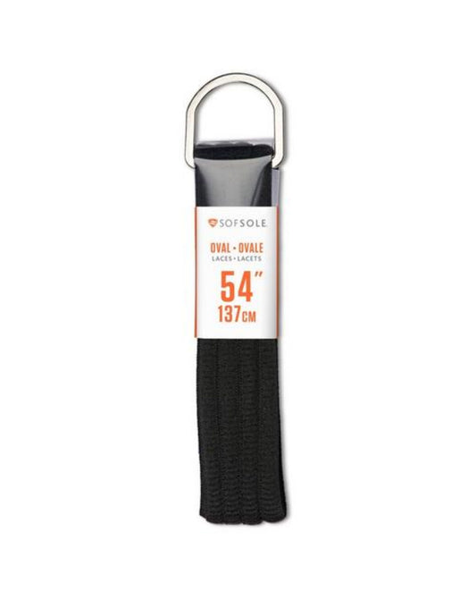 Sofsole Athletic Oval Laces 54" - Black