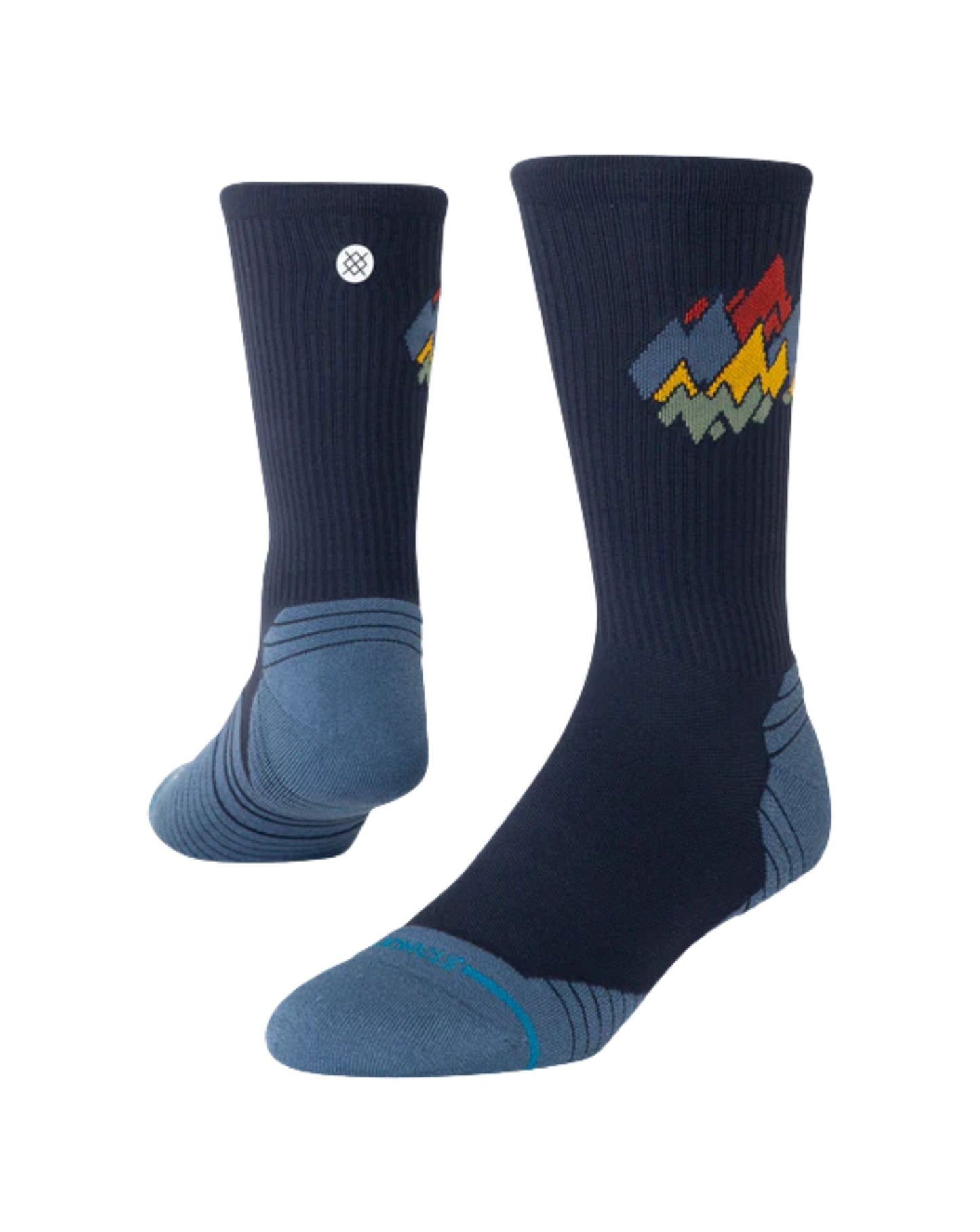 Stance Run Peaks Ribbed Light Crew Socks