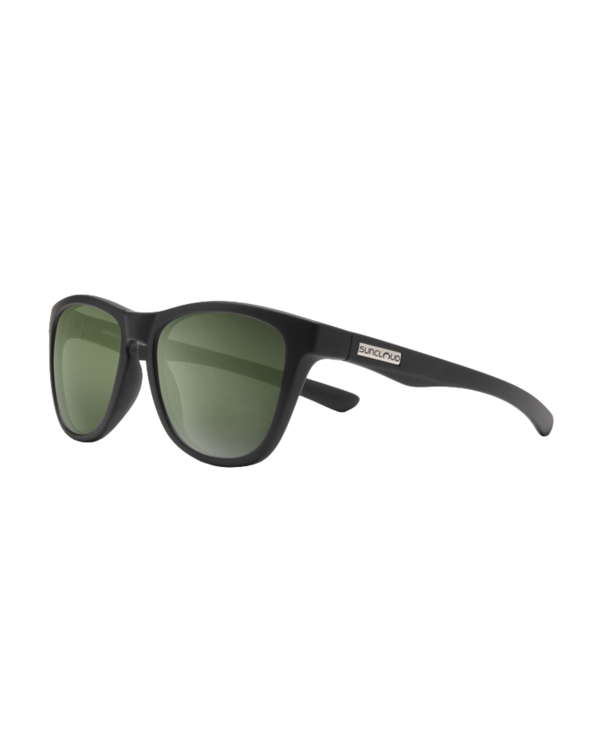 Suncloud Topsail Sunglasses - Matte Black + Polarized Gray Green ...