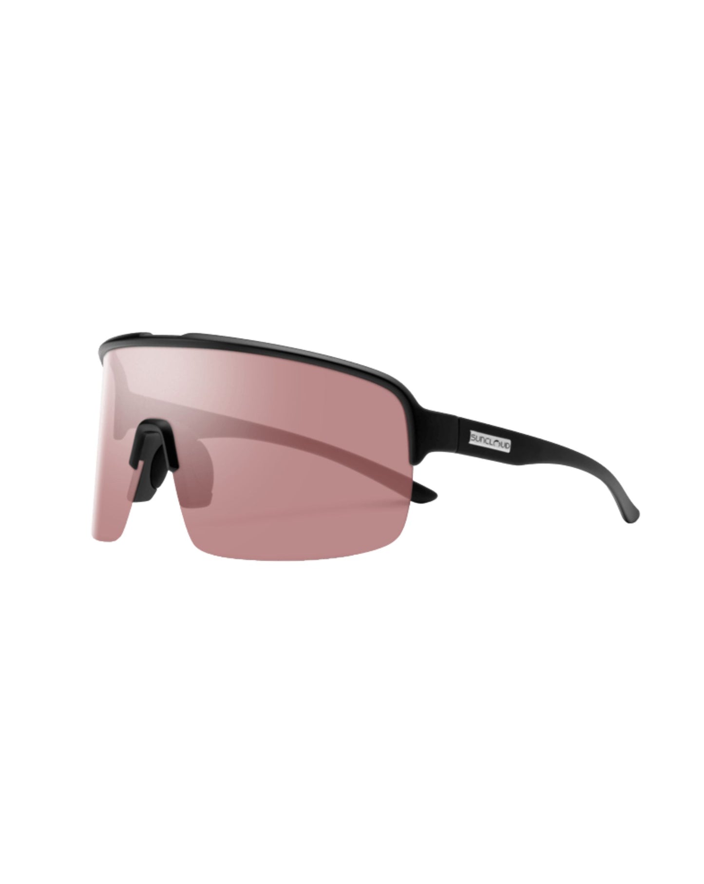 Suncloud Amplify Sunglasses - Matte Black + Polarized Low Light Rose