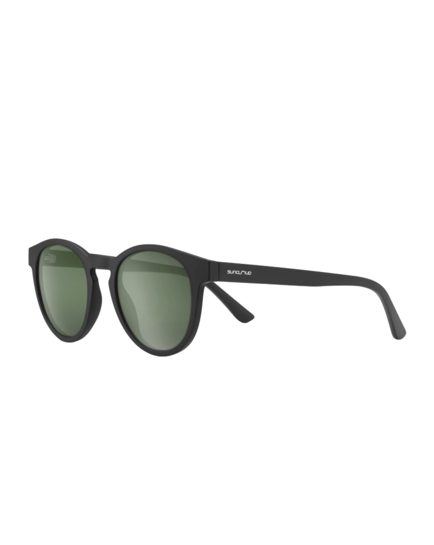 Suncloud Barnes Sunglasses - Matte Black + Polarized Gray Green