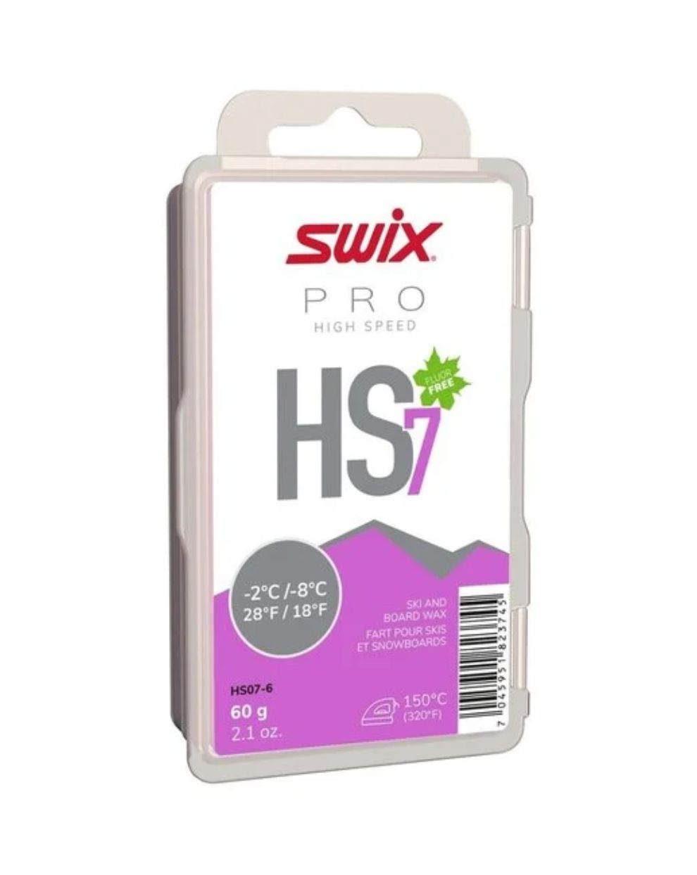 SWIX SWHS07-6 HS7 Violet Glide Wax, -2C/-8C - 60g