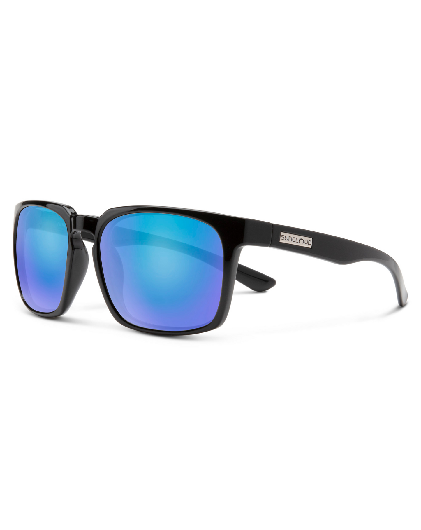 Suncloud Hundo Sunglasses - Black / Polarized Blue