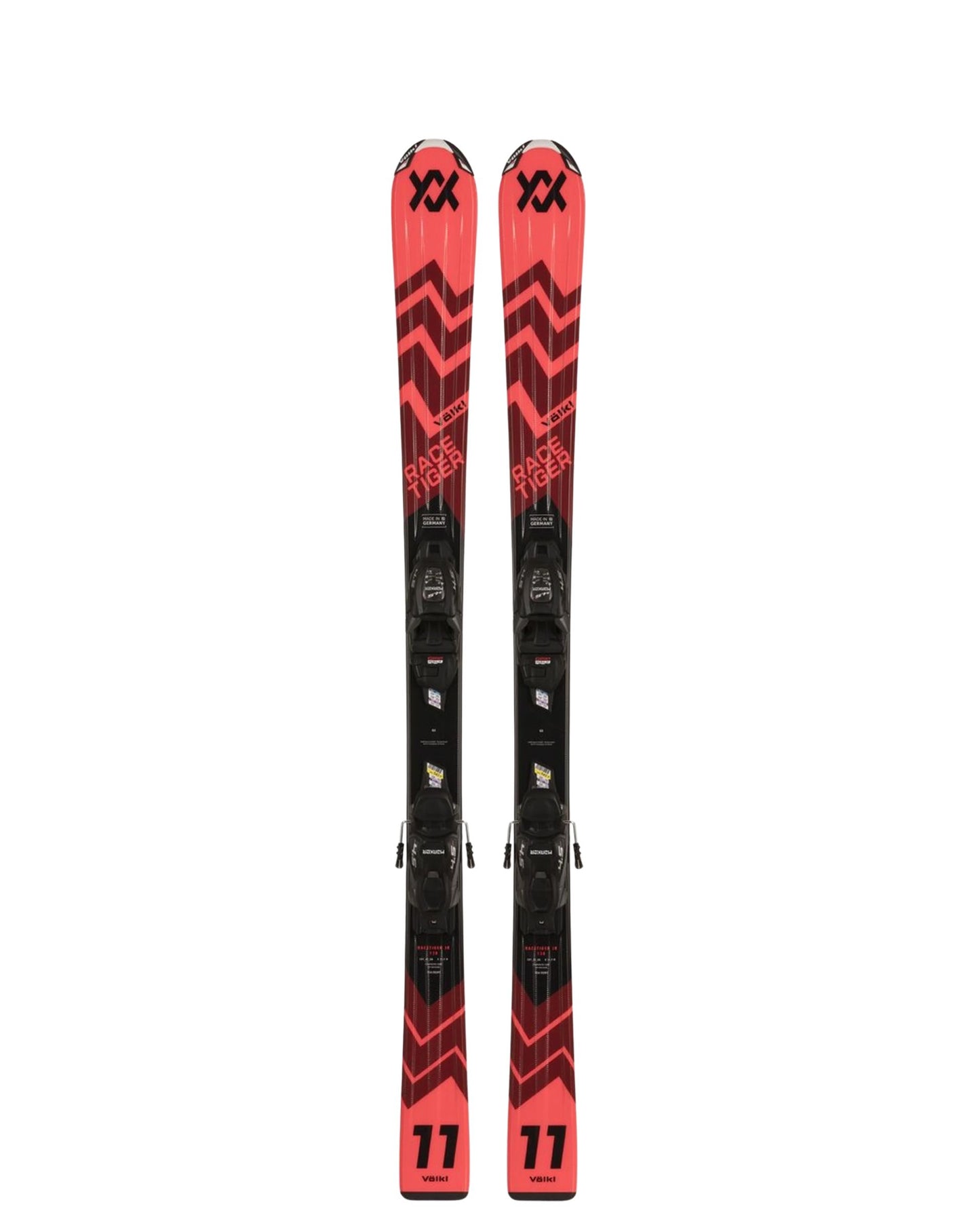 Volkl RaceTiger Jr + 4.5 VMotion Junior Skis - Red