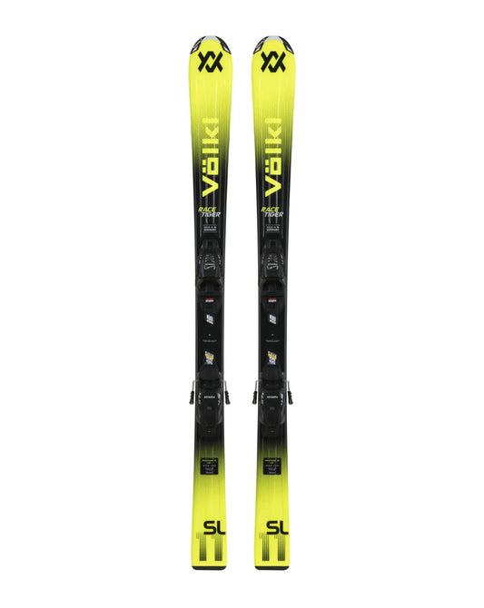 Volkl RaceTiger Yellow Junior Skis + 7.0 VMotion