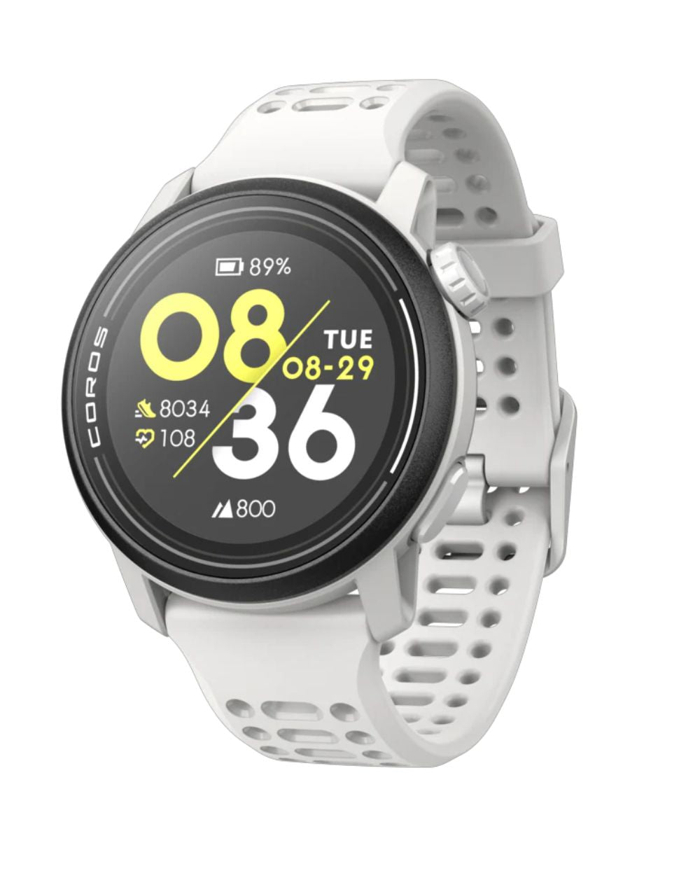 Coros Pace 3 GPS Multisport Watch - White/Silicone Band