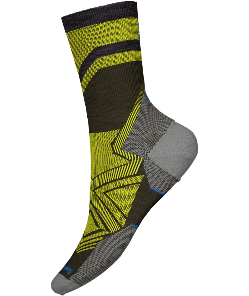 Smartwool Men's Run Zero Cushion Mid Crew Pattern Socks