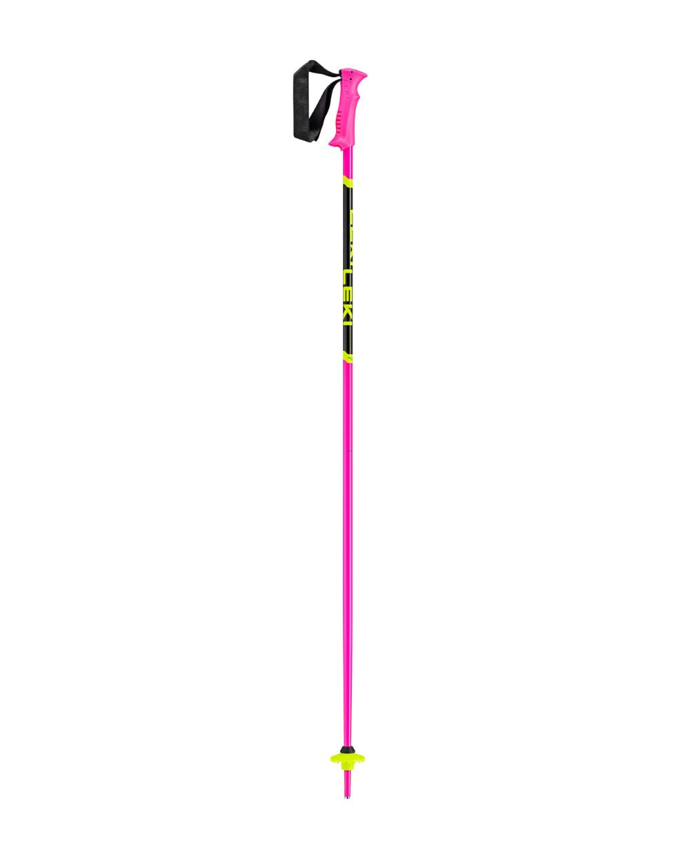 Leki Racing Junior Ski Poles - Neon Pink/Black