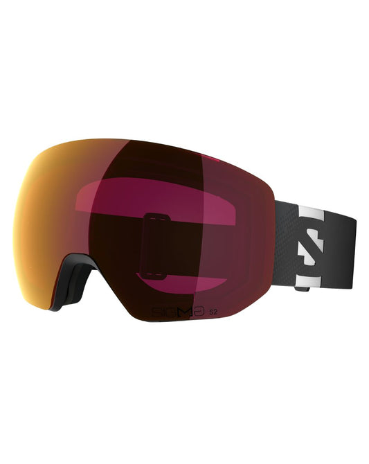 Salomon Radium Pro S Sigma (and Extra Lens) Ski Goggles - Black/ Poppy Red/ Light Blue